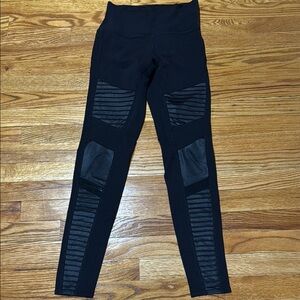 ALO Yoga Black Moto High-Waisted Jeggings